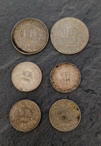 Lot monnaies suisse - de, 6