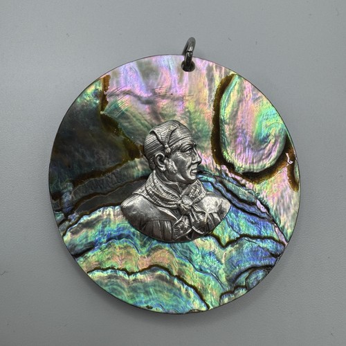 Grand pendentif ancien nacre - pendentif,