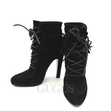 Giuseppe Zanotti Bottes à franges en suede 124677