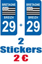 2-STICKERS-PLAQUE-AUTO-IMMATRICULATION-DEPARTEMENT-LOGO 29