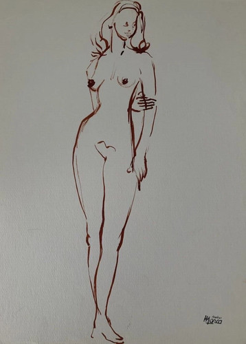 Très beau dessin féminin - nu,