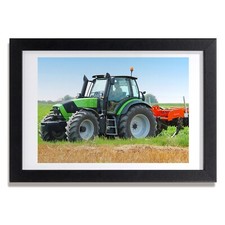 Tulup Photo 30x20cm Cadre Le salon MDF Décor Tracteur sur le terrain