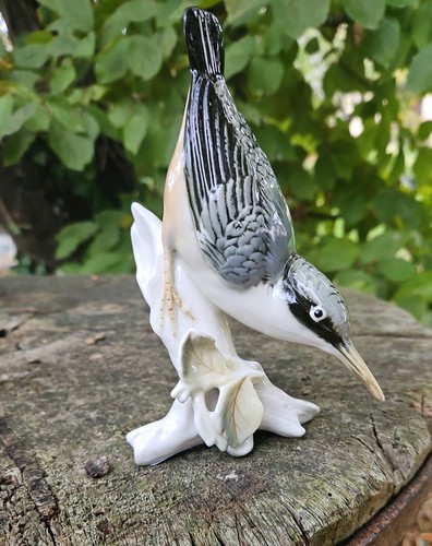 Oiseau porcelaine saxe karl - porcelaine,
