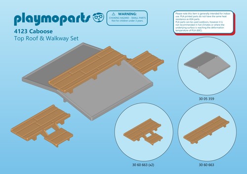 Playmobil train roof walkway - train,