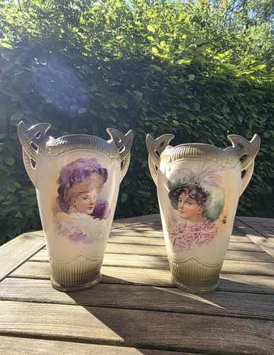 Paire vases anciens - vases, art