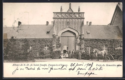 Cpa forges lez - forges-lez-chimay,, abbaye