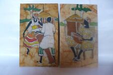 4 tableaux africains sur toile