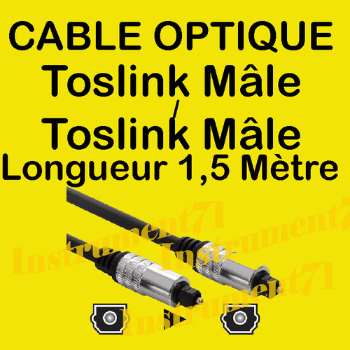 Câble optique toslink mâle - 1,