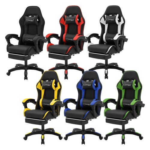 Chaise gaming avec - , repose-pied