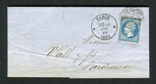 Rare lettre de Paris pour Nay