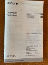 SONY BRAVIA HDTV OPERATING MANUAL KDL-48W650D KDL-40W650D KDL-32W600D 2012 OWNER