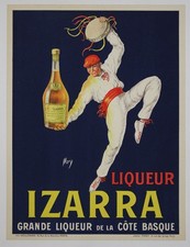 Mory Liqueur Izarra Circa 1930 Affiche Originale Alcool Publicité Pays-Basque