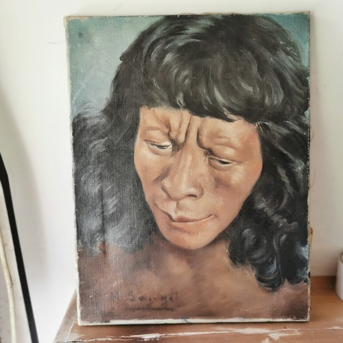 Portrait peinture sur toile - portrait,