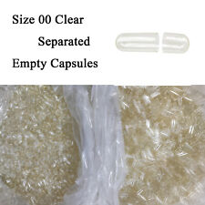 Size 00 Separated Capsules 1/2/4/10K Gelatin Empty Capsules in Bags Halal