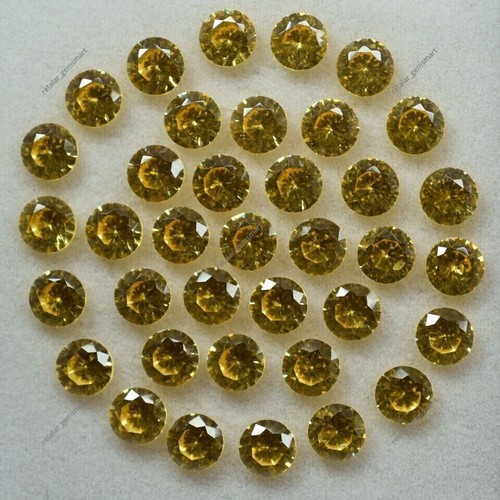 Lot rond saphir jaune naturel