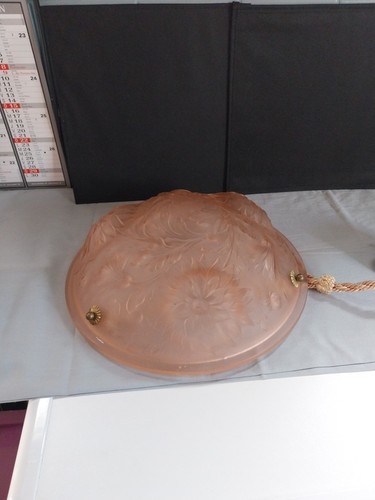 Suspension opaline rose 1940 - suspension,