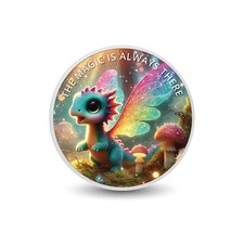  The Magic Is Always There: Pixie the Forest Dragon 1oz Silver Color Coin