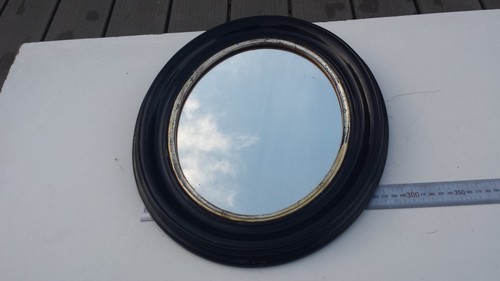 Ancien miroir ovale laqué