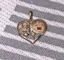 Pendentif médaille d'amour or