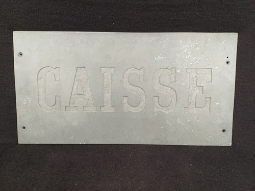 Ancienne plaque caisse pour - plaque,