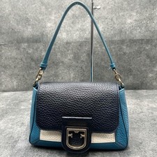 FURLA Shirley Belvedere 2Way Shoulder Bag Bicolor Authentic