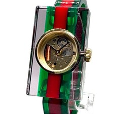 Gucci Watch 143 5 Skeleton Dial Clear Sherry Line GUCCI,17072