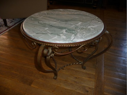 Table basse fer forgé - , avec