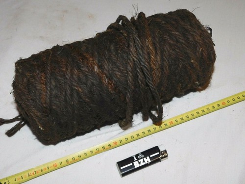 Ancien rouleau corde bout - ,