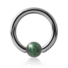 Anneau titane avec boule