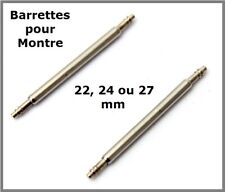 2 Barrettes ressort pompe piston tige pour bracelet de montre 22/24/27 mm