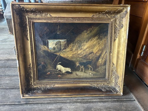 Tableau ancien huile sur toile - huile,