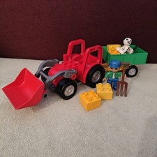Lego Duplo 5647 - Le tracteur avec chargeur Frontal - Complet - Ferme