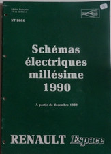 Manuel d'atelier schémas électriques Renault ESPACE 1990 NT 8056 après 12/1989