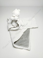 Doudou Couverture Lola Vache Blanc Gris Poudre D'étoile Attache Tétine - Noukies