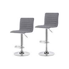 Lot de 2 tabourets de bar chaise fauteuil bistrot hauteur réglable 360° rotatif