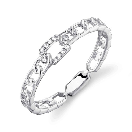 14k blanc lien - or, bague