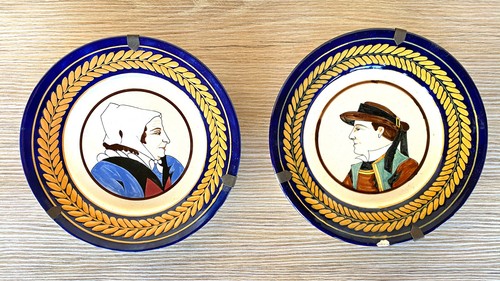 Assiettes quimper avec - hb,