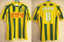 Maillot Fc Nantes Kappa Darbion #8 Synergie vintage Jaune et vert Jersey - L