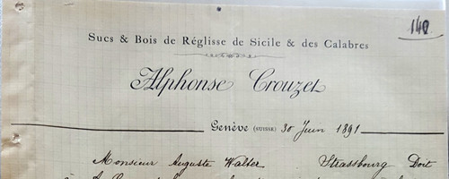 Facture 1891 geneve - facture,
