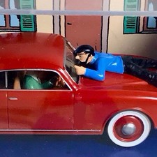 Car 1/43rd Atlas car Tintin Lancia Aurelia L’affaire Sunflower comic 1956