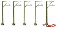 Hornby HC803839 - Lot de 5 pylônes de caténaire vert - HO (1:87)