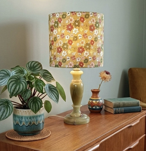 Lampe rétro chic - , albâtre