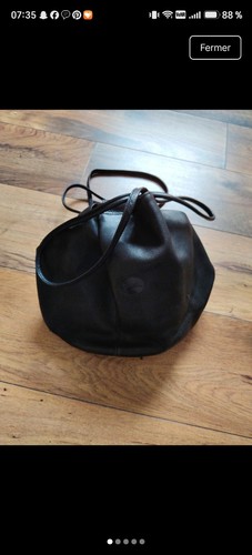 Longchamp sac seau cuir noir - longchamp,