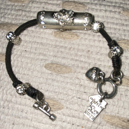 Otazu black cord bracelet - black,