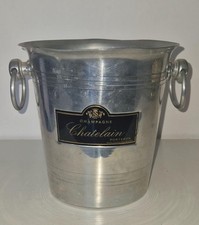 🍾 Seau à champagne vintage Châtelain – Inox – Poignée amovible
