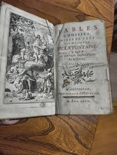 1764 Jean de la Fontaine Fables Choisies, Mises en Vers +Manuscrit Original 