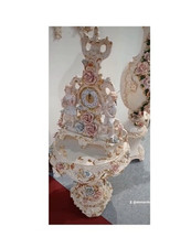 Table Basse Avec Horloge Baroque En Céramique Capodimonte Table Ronde