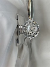Art Deco Silver Aeroplane Desk Clock