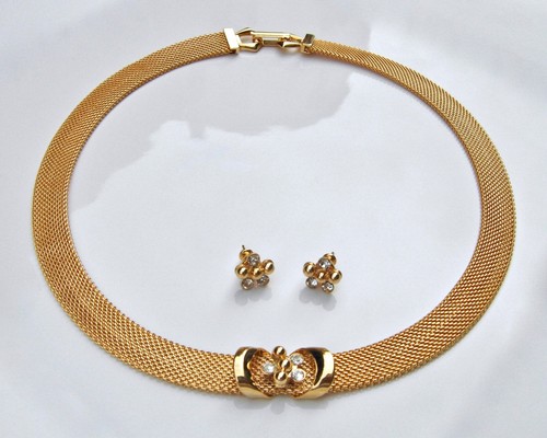 Elégante parure collier ras - parure,