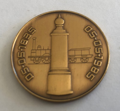 Medaille cuivre chemin fer - chemin, de